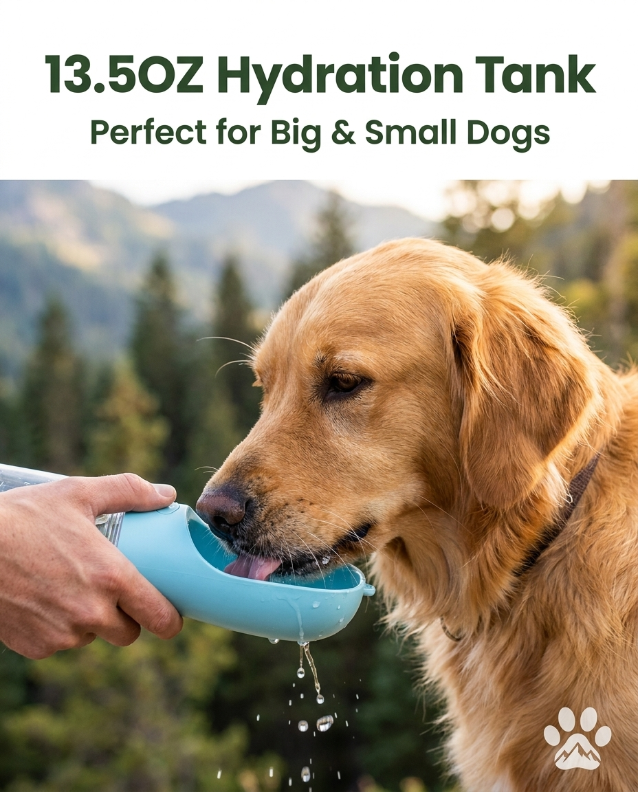 Pawtrail 3-in-1 Portable Dog Water Bottle & Feeder