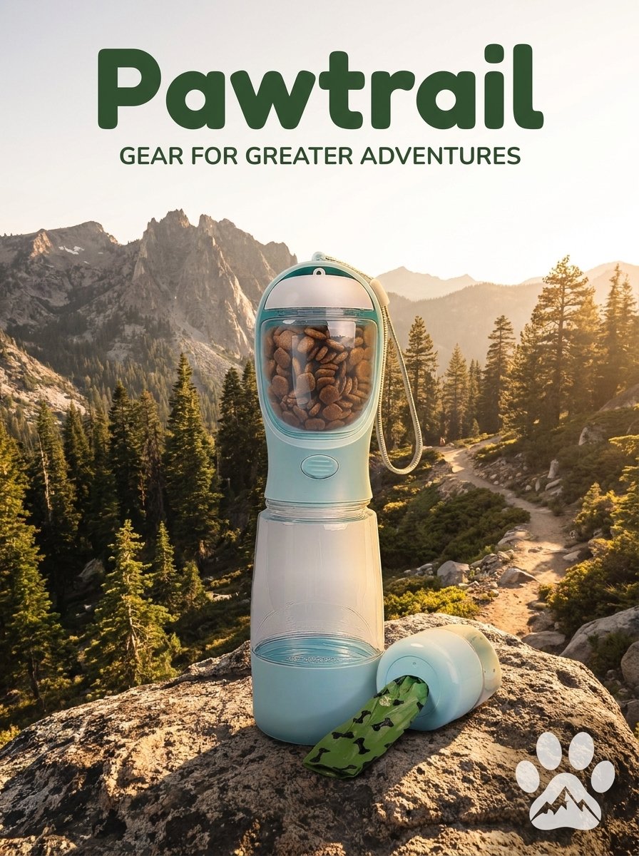 Pawtrail 3-in-1 Portable Dog Water Bottle & Feeder